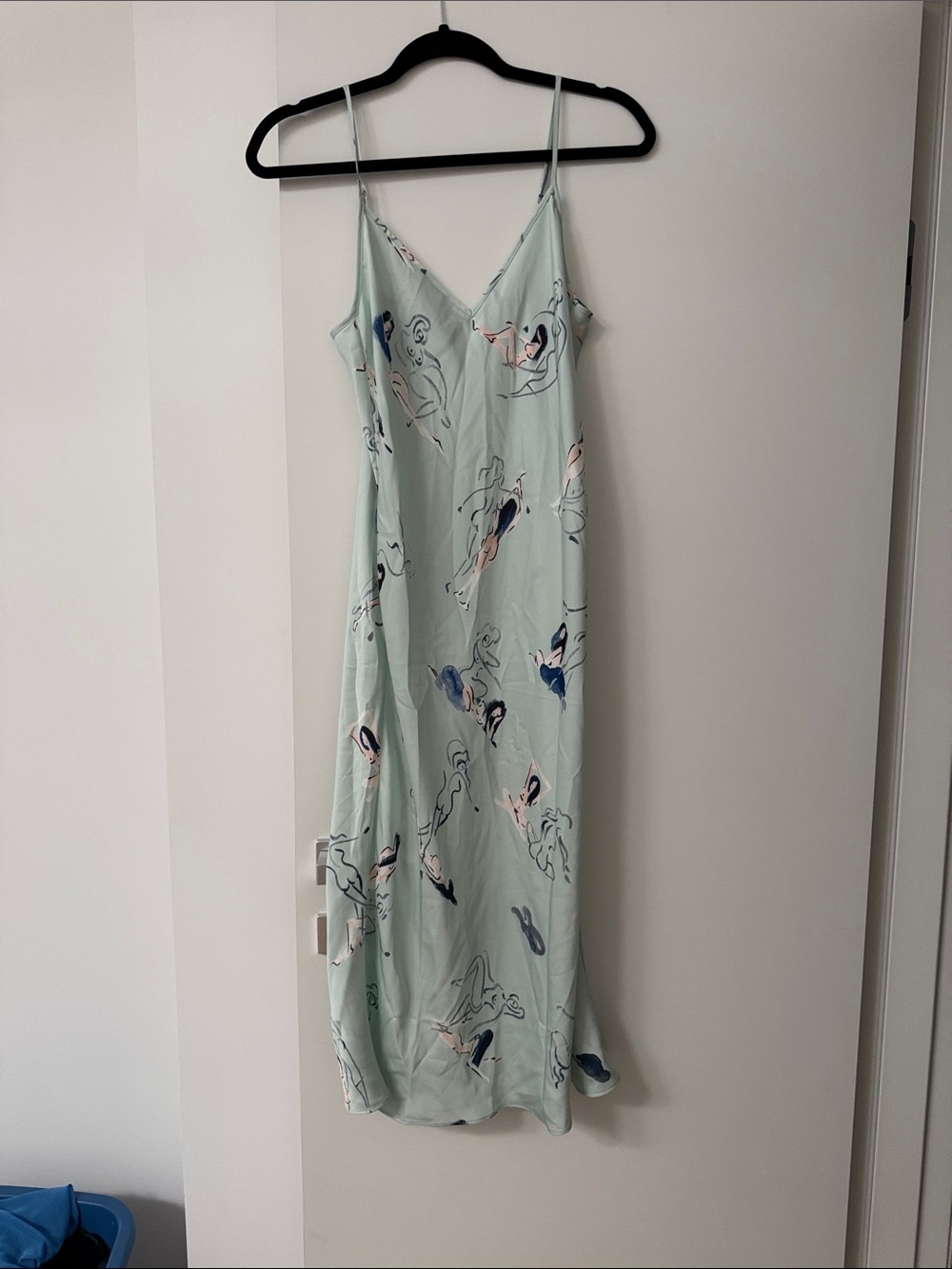 Aritzia Slip Maxi Dress with Women Print